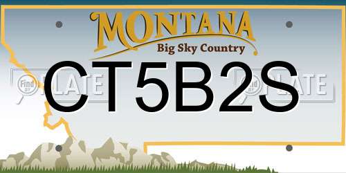 CT5B2S Montana License Plate