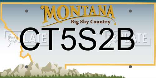 CT5S2B Montana License Plate