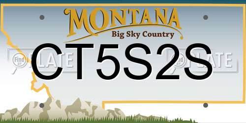CT5S2S Montana License Plate