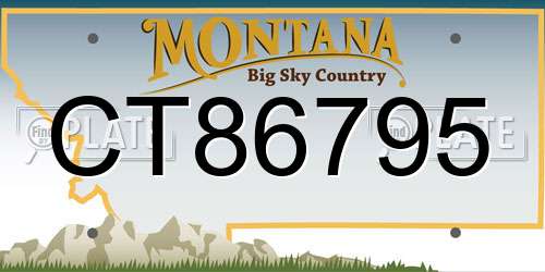 CT86795 Montana License Plate