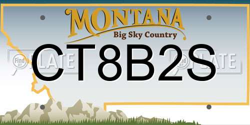 CT8B2S Montana License Plate