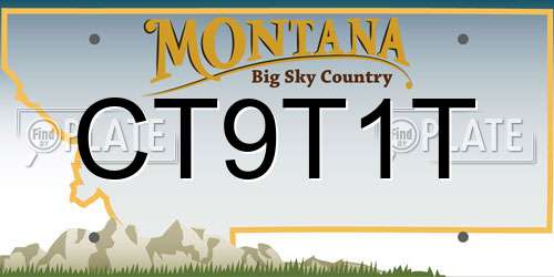CT9T1T Montana License Plate
