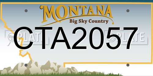 CTA2057 Montana License Plate