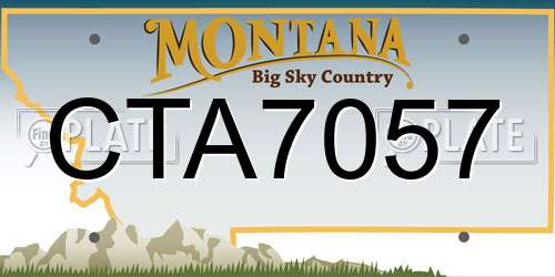 CTA7057 Montana License Plate