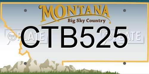 CTB525 Montana License Plate