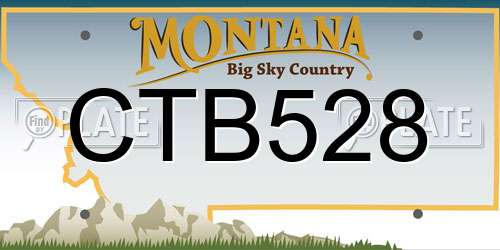CTB528 Montana License Plate