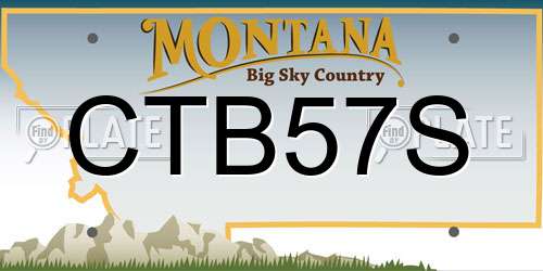 CTB57S Montana License Plate