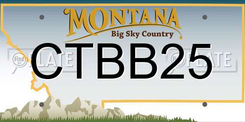 CTBB25 Montana License Plate