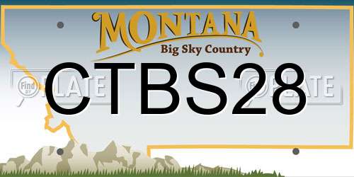 CTBS28 Montana License Plate