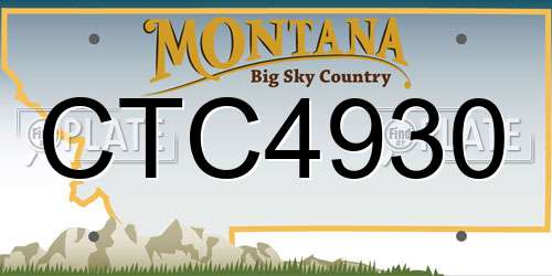 CTC4930 Montana License Plate