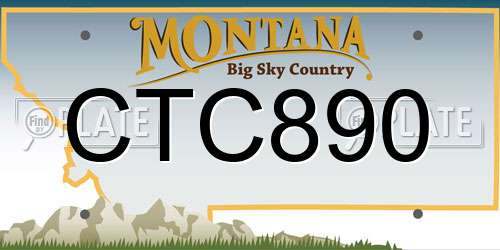 CTC890 Montana License Plate