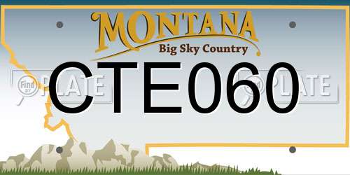CTE060 Montana License Plate
