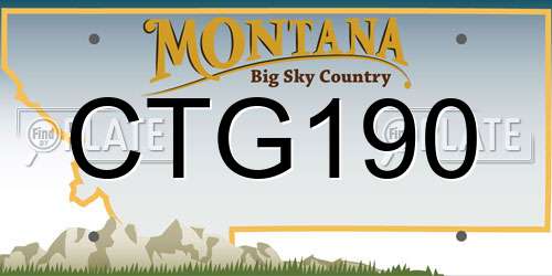 CTG190 Montana License Plate
