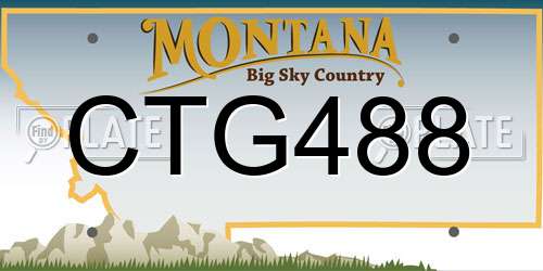 CTG488 Montana License Plate
