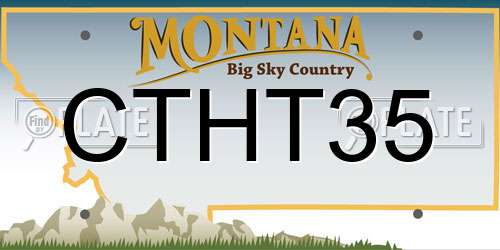 CTHT35 Montana License Plate