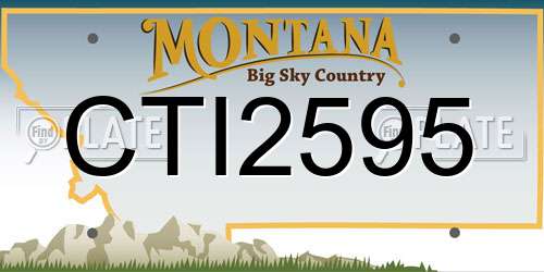 CTI2595 Montana License Plate