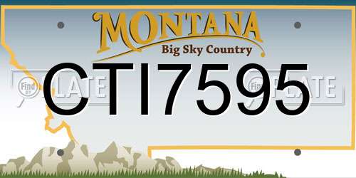 CTI7595 Montana License Plate