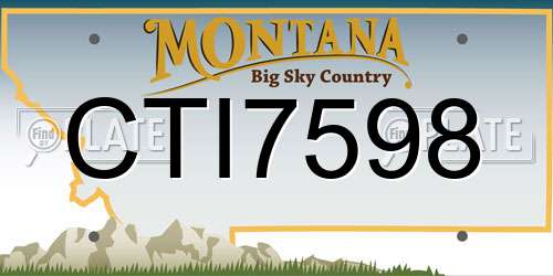CTI7598 Montana License Plate