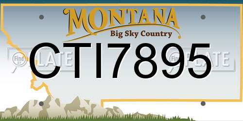 CTI7895 Montana License Plate