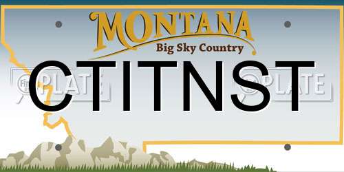 CTITNST Montana License Plate