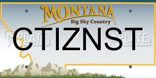 CTIZNST Montana License Plate