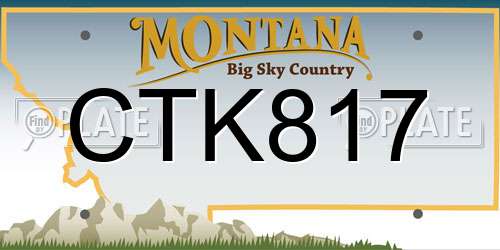 CTK817 Montana License Plate
