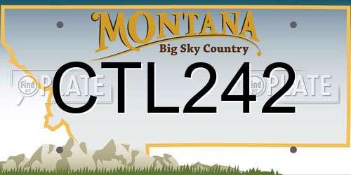 CTL242 Montana License Plate