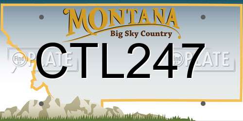 CTL247 Montana License Plate