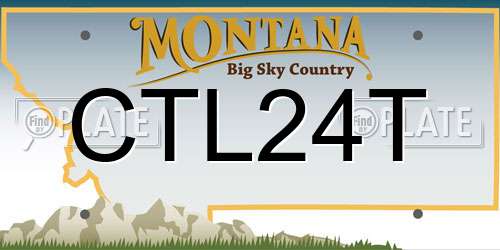 CTL24T Montana License Plate