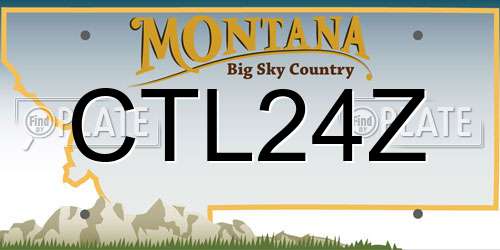 CTL24Z Montana License Plate