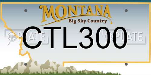 CTL300 Montana License Plate
