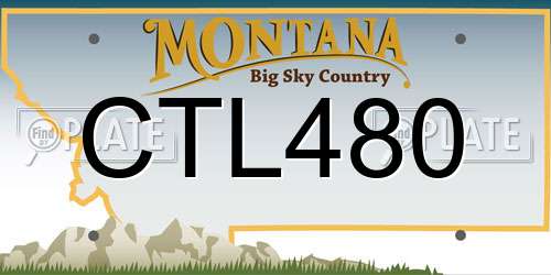 CTL480 Montana License Plate