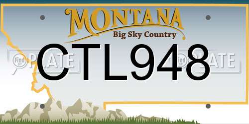 CTL948 Montana License Plate