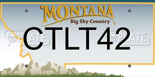 CTLT42 Montana License Plate