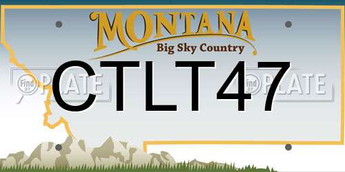 CTLT47 Montana License Plate