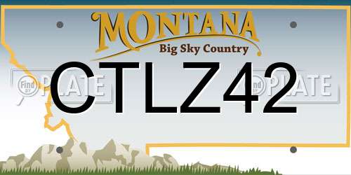 CTLZ42 Montana License Plate