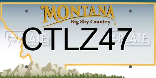 CTLZ47 Montana License Plate