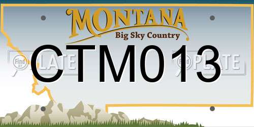CTM013 Montana License Plate