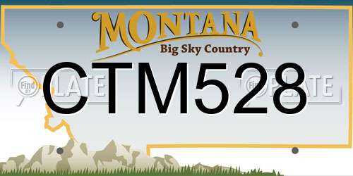 CTM528 Montana License Plate