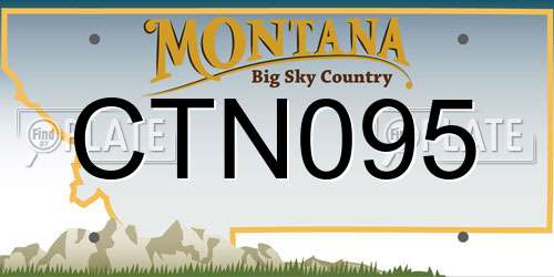 CTN095 Montana License Plate