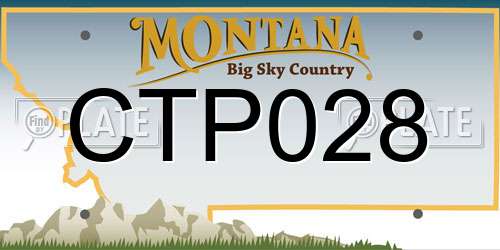 CTP028 Montana License Plate