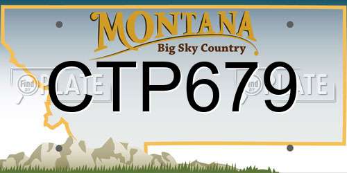CTP679 Montana License Plate