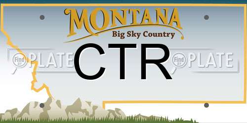 CTR Montana License Plate