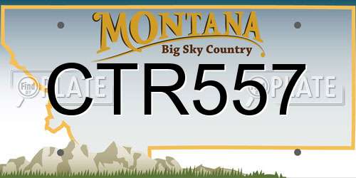 CTR557 Montana License Plate
