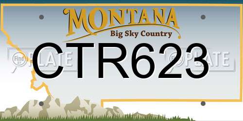 CTR623 Montana License Plate