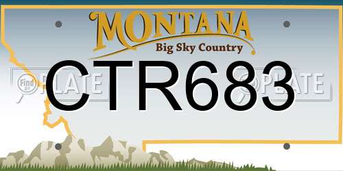 CTR683 Montana License Plate