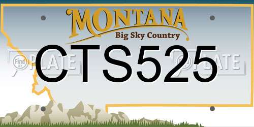 CTS525 Montana License Plate
