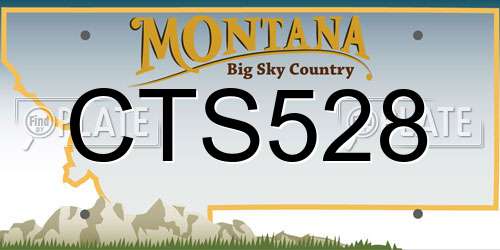 CTS528 Montana License Plate