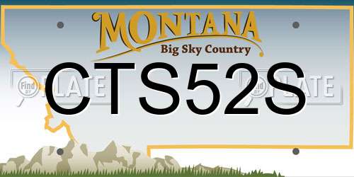 CTS52S Montana License Plate