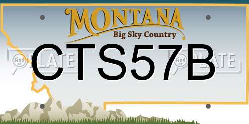 CTS57B Montana License Plate